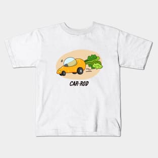 Car-Rod Cute Carrot Hot Rod Pun Kids T-Shirt